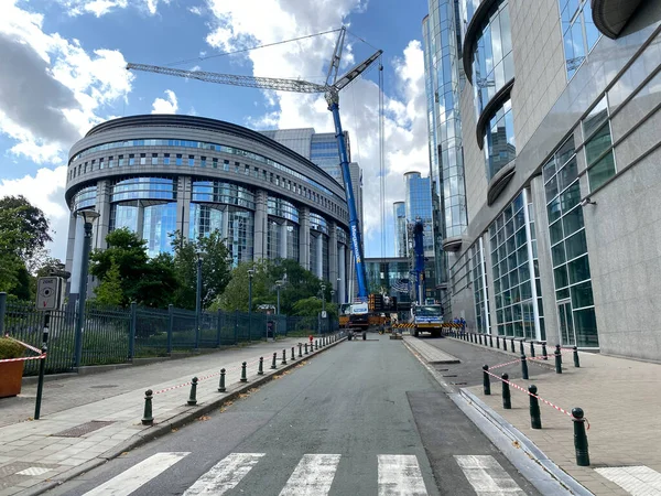 Bruksela Belgia Czerwca 2020 Widok Zewnętrzny Budynku Parlamentu Europejskiego — Zdjęcie stockowe
