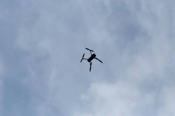 Brussel België Juni 2020 Een Drone Van Politie Vliegt Een — Stockfoto