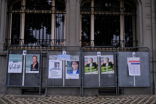 Внешний Вид Избирательного Участка Время Второго Тура Муниципальных Выборов Франции — стоковое фото