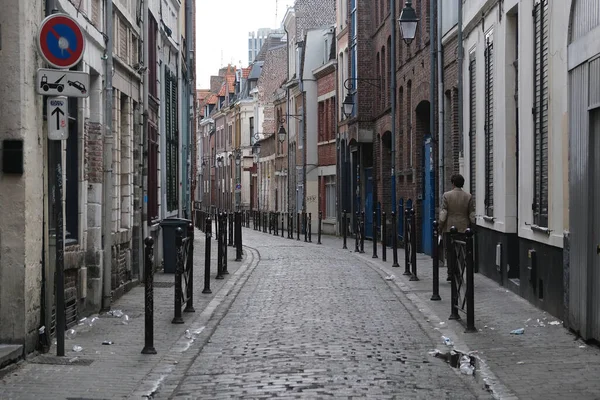 Calles Vacías Centro Lille Francia Junio 2020 — Foto de Stock