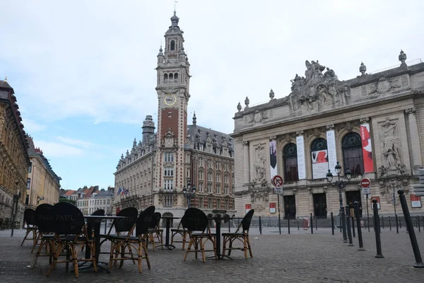 Een Uitzicht Een Leeg Toeristisch Gebied Als Restaurants Bars Heropend — Stockfoto