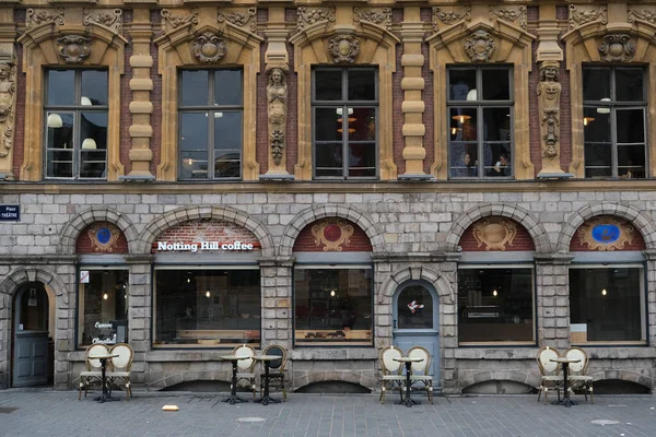 Una Vista Una Zona Turistica Vuota Come Ristoranti Bar Riaprono — Foto Stock