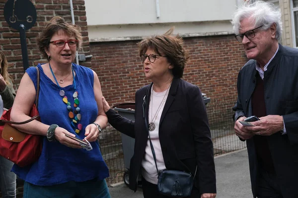 Die Bürgermeisterin Der Sozialistischen Partei Von Lille Martine Aubry Kommt — Stockfoto