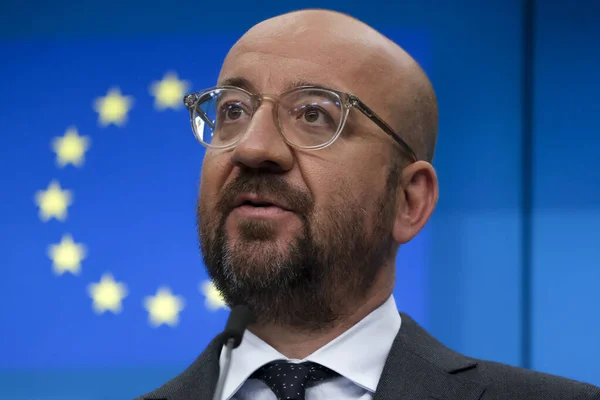 브뤼셀 벨기에 2020 Charles Michel 위원장 Ursula Von Der Leyen — 스톡 사진