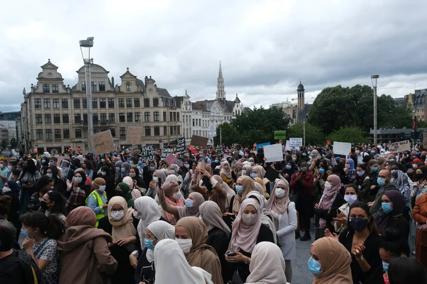 Brussels Belgium 5Th July 2020 Protesters Take Part Rally Belgium — Stock Photo, Image