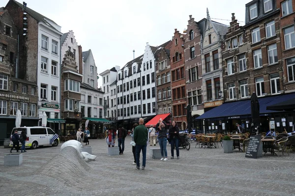 Passeggiata Turistica Nel Centro Storico Anversa Belgio Luglio 2020 — Foto Stock