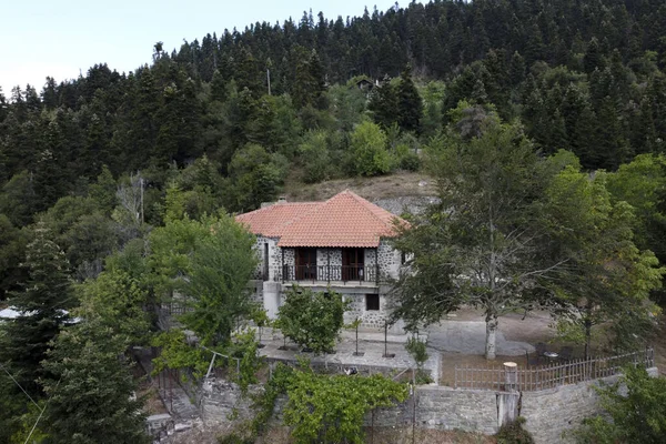 Vista Aérea Lefka Pueblo Paloukova Como Nombró Anteriormente Pueblo Construido — Foto de Stock