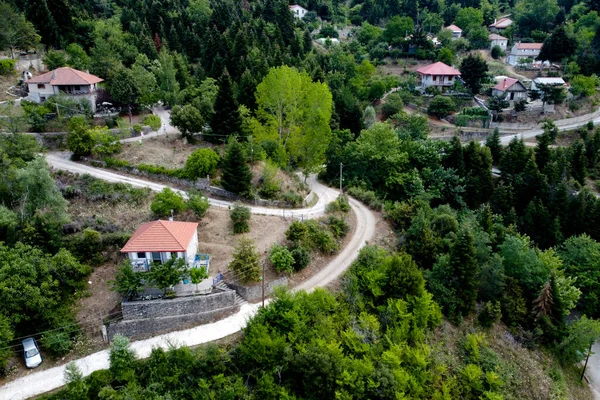 Aerial View Lefka Paloukova Village Previously Named Village Built Beautiful — Stock Photo, Image