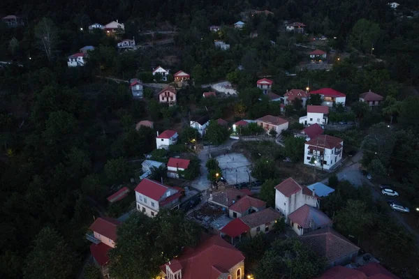 Widok Lotu Ptaka Wieś Lefka Lub Paloukova Jak Wcześniej Nazwano — Zdjęcie stockowe