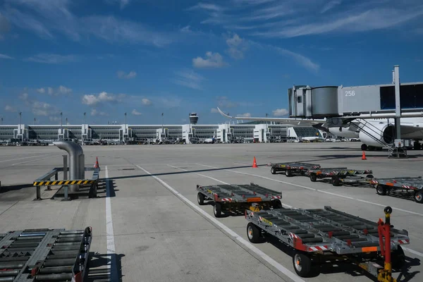 Tamrac Aeroporto Munique Que Aeroporto Internacional Munique Capital Baviera Munique — Fotografia de Stock