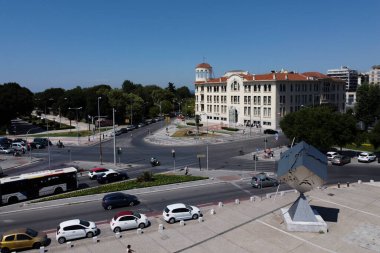 Yunanistan 'ın Selanik kentinde 28 Temmuz 2020 tarihinde eş merkezli YMCA dış görünümü.