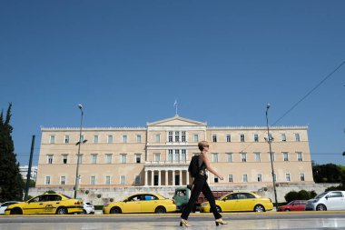 Yunanistan 'ın Atina şehir merkezindeki Syntagma Meydanı' nda 2 Eylül 2020 'de yaya yürüyüşü