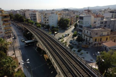Yunanistan 'ın başkenti Atina' da 4 Ağustos 2020 'de bir Elektrik Demiryolu yola çıktı