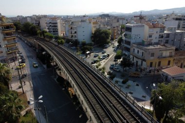 Yunanistan 'ın başkenti Atina' da 4 Ağustos 2020 'de bir Elektrik Demiryolu yola çıktı