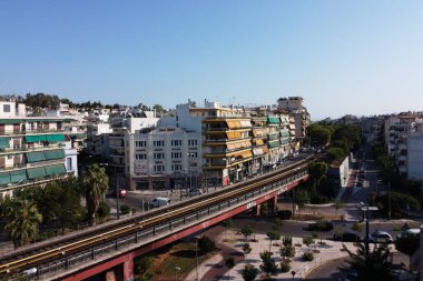 Yunanistan 'ın başkenti Atina' da 4 Ağustos 2020 'de bir Elektrik Demiryolu yola çıktı