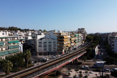 Yunanistan 'ın başkenti Atina' da 4 Ağustos 2020 'de bir Elektrik Demiryolu yola çıktı