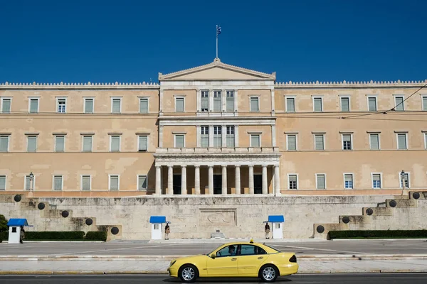 Taxi Street Athens Greece Aug 2020 — Stock Photo, Image