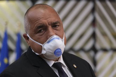 Bulgaristan Başbakanı Boyko Borissov, koronavirüs salgınından (COVID-19) bu yana Brüksel, Belçika 'da düzenlenen ilk AB zirvesine geldi.. 