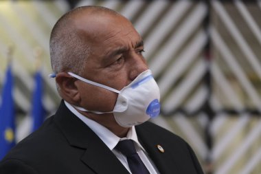 Bulgaristan Başbakanı Boyko Borissov, koronavirüs salgınından (COVID-19) bu yana Brüksel, Belçika 'da düzenlenen ilk AB zirvesine geldi.. 