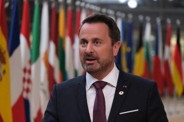Lüksemburg Başbakanı Xavier Bettel, 17 Temmuz 2020 'de Brüksel, Belçika' da yapılacak Avrupa Birliği zirvesine katılmak üzere geldi..