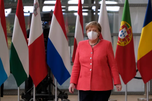 Cancelliera Tedesca Angela Merkel Arriva Partecipare Vertice Dei Leader Dell — Foto Stock