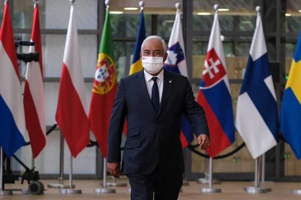 Der Portugiesische Ministerpräsident Antonio Costa Kommt Zum Gipfeltreffen Der Staats — Stockfoto