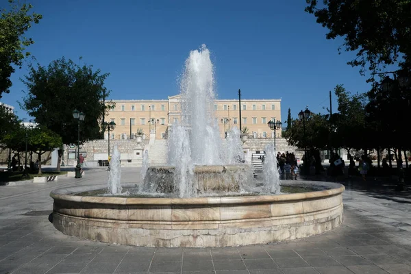 Greece Athens September 2020 View Fountain Center Athens — Stock Photo, Image