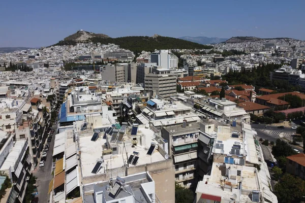 Luftaufnahme Von Wohnungen Athen Griechenland August 2020 — Stockfoto