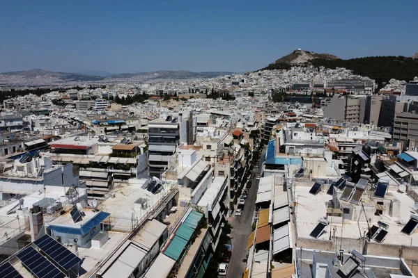 Luftaufnahme Von Wohnungen Athen Griechenland August 2020 — Stockfoto