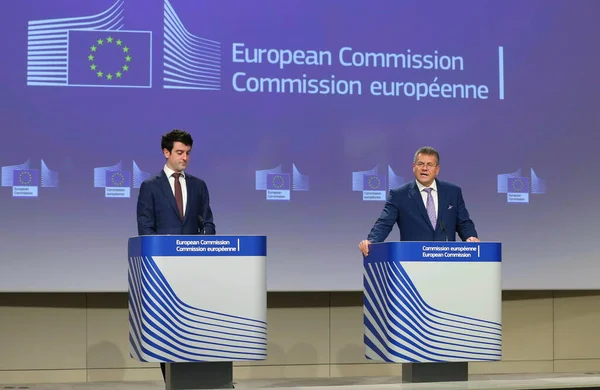 Vicepresidente Della Commissione Europea Maros Sefcovic Responsabile Relazioni Interistituzionali Previsione — Foto Stock