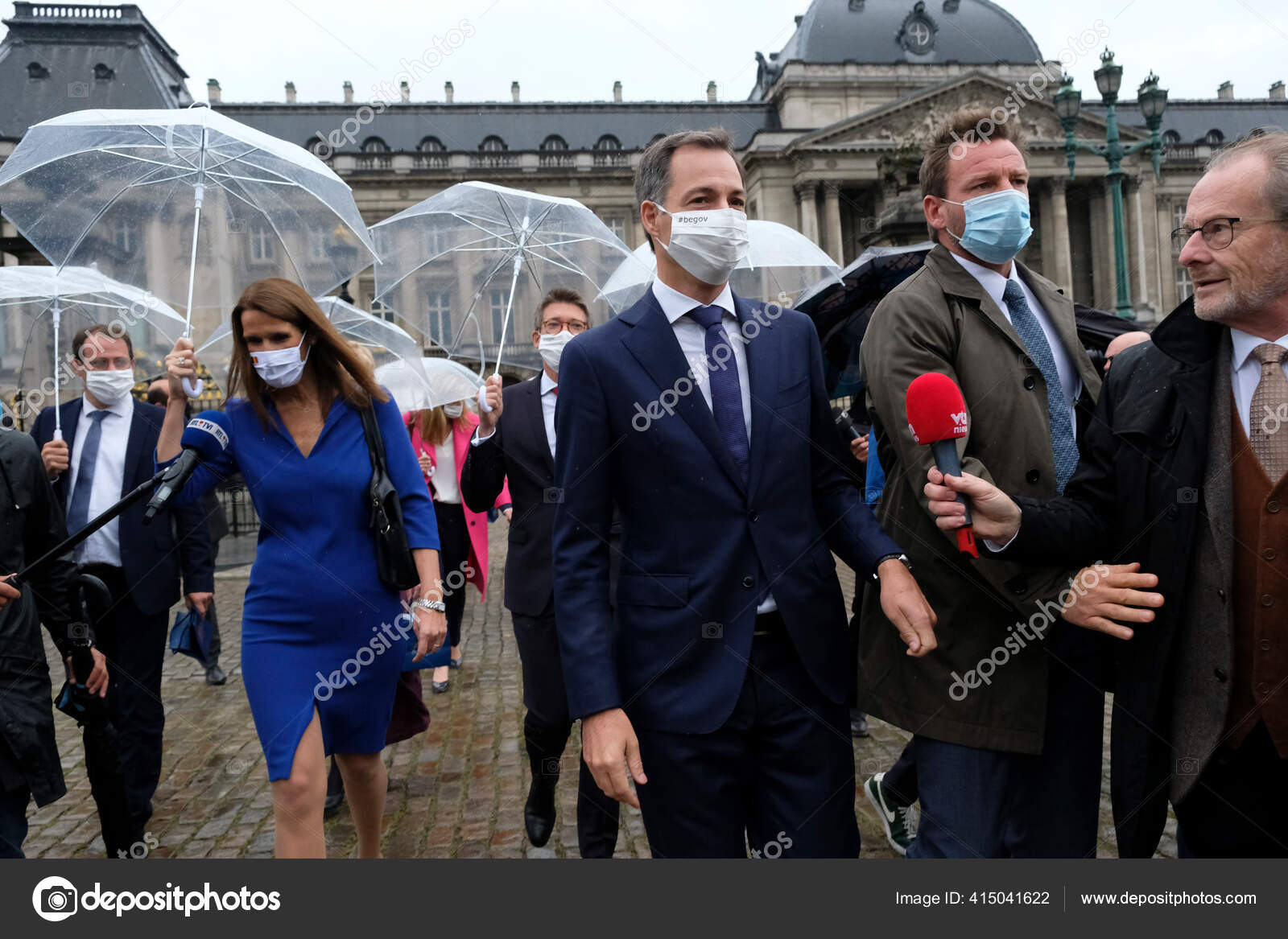 Outgoing Belgium's Prime Minister Sophie Wilmes Belgium's