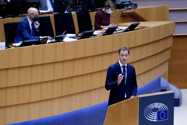 Primer Ministro Alexander Croo Asiste Una Sesión Plenaria Del Parlamento —  Fotos de Stock