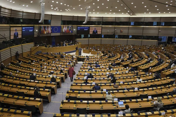 Premiärminister Alexander Croo Närvarar Vid Ett Plenarsammanträde Det Belgiska Parlamentet — Stockfoto