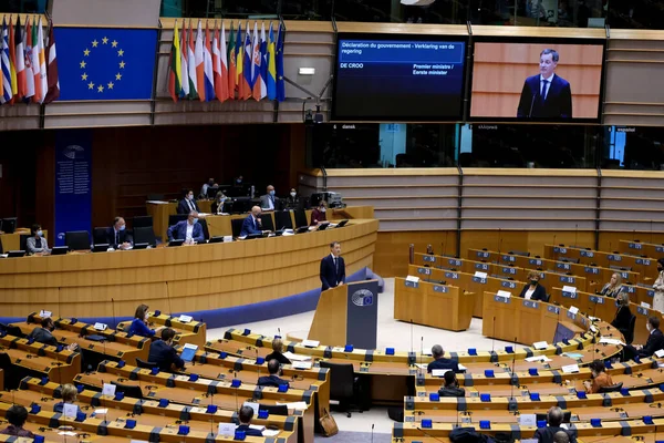 Primo Ministro Alexander Croo Partecipa Una Sessione Plenaria Del Parlamento — Foto Stock