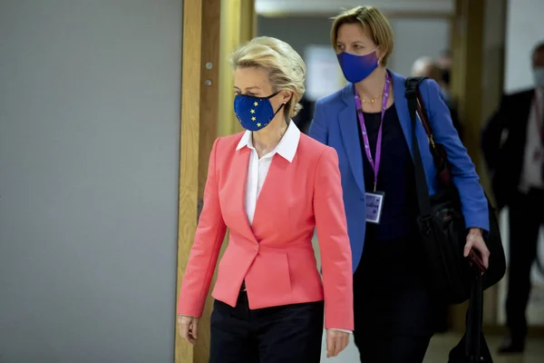 Die Präsidentin Der Europäischen Kommission Ursula Von Der Leyen Trifft — Stockfoto