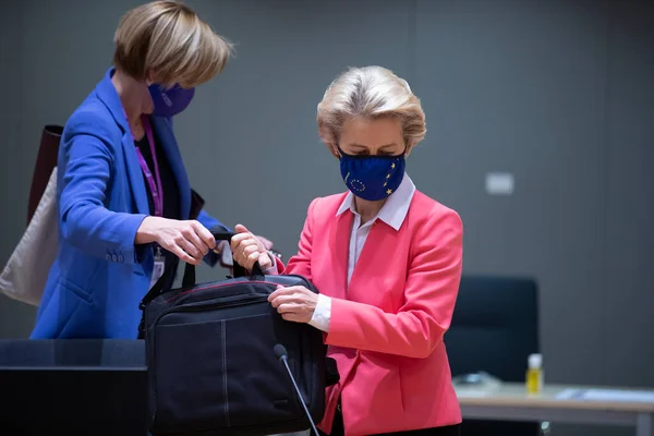 Presidente Della Commissione Europea Ursula Von Der Leyen Arriva Seconda — Foto Stock