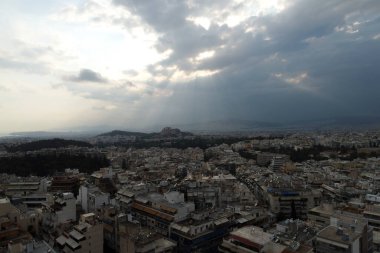 Yunanistan 'ın Atina şehrinde 7 Ağustos 2020' de bulutlar