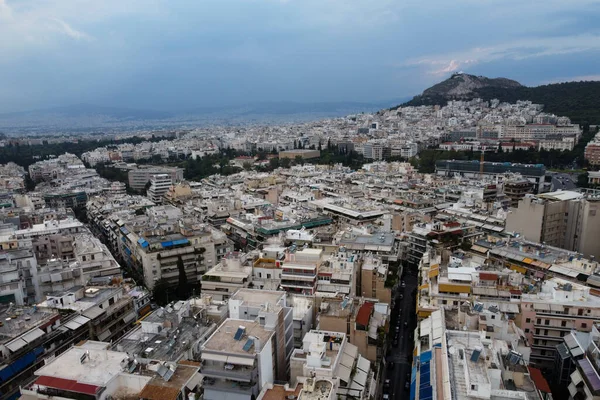 Wolken Über Der Stadt Athen Griechenland August 2020 — Stockfoto