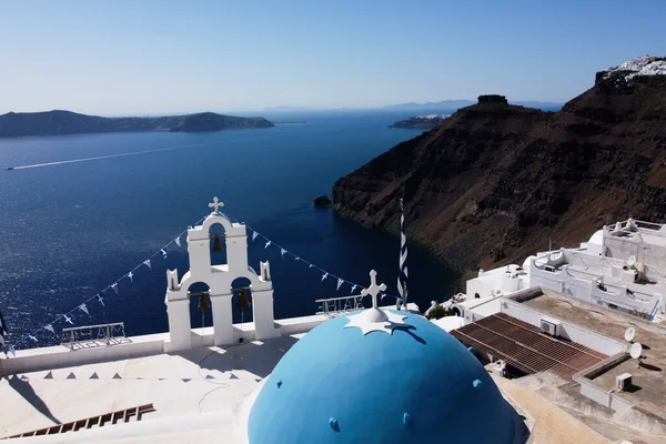 Jungfru Maria Katolska Kyrkan Grekiska Santorini Grekland Den Augusti 2020 — Stockfoto