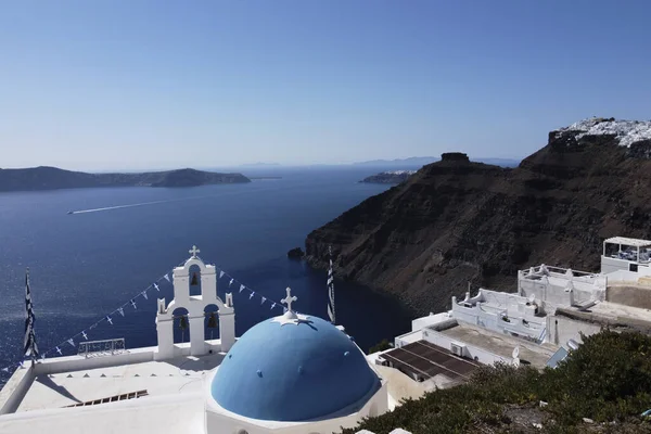 Virgin Mary Catholic Church Greek Island Santorini Greece August 2020 — Stock Photo, Image