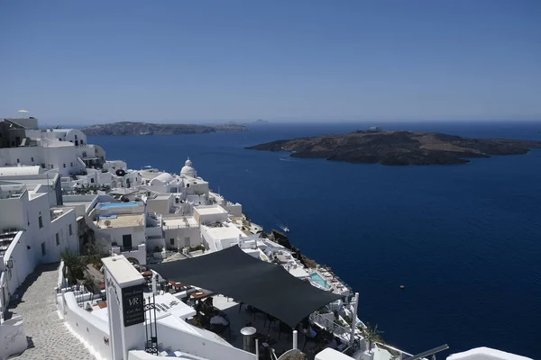 View Town Fyra Island Santorini Greece August 2020 — Stock Photo, Image
