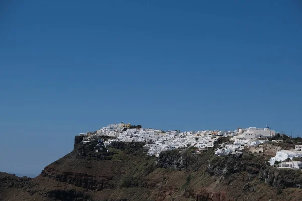 Utsikt Över Staden Fyra Santorini Grekland Den Augusti 2020 — Stockfoto