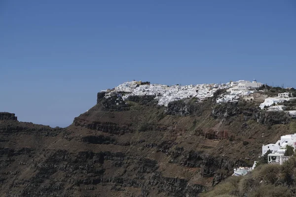 Vue Ville Fyra Sur Île Santorin Grèce Août 2020 — Photo