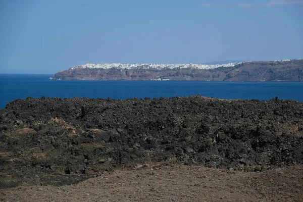 希腊Nea Kameni火山公园 — 图库照片