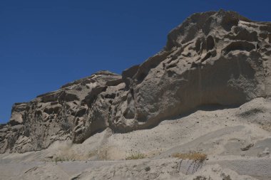 Yunanistan 'ın Santorini adasındaki Vlichahda plajı, 17 Ağustos 2020