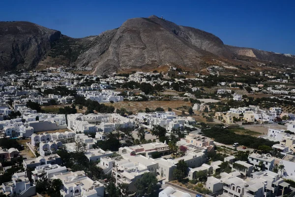 Вид Воздуха Деревню Перисса Острове Санторини Греция Августа 2020 — стоковое фото