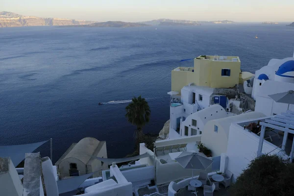 View Residential Flats Oia Village Greece August 2020 — Stock Photo, Image