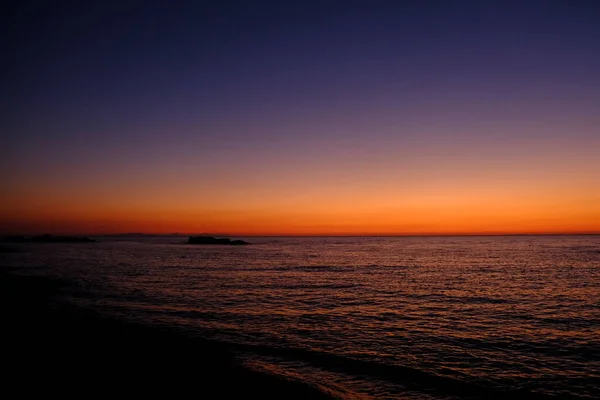 Vista Dell Alba Dal Mare Spiaggia — Foto Stock