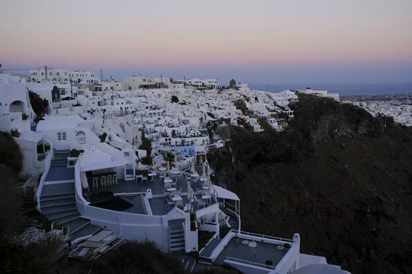 Veduta Dei Vicoli Vuoti Nella Città Fyra Nell Isola Santorini — Foto Stock