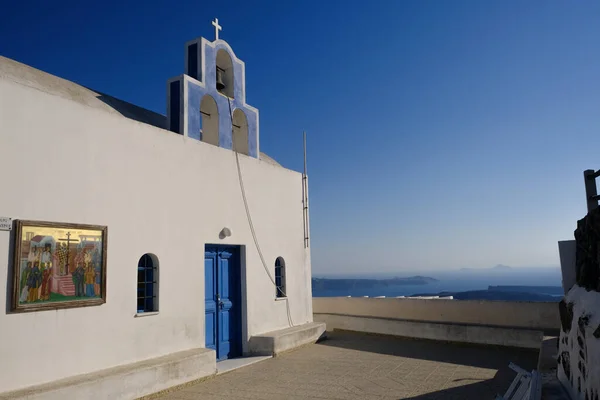 Santorini Deki Ortodoks Kilisesi Nin Ağustos 2020 Santorini Yunanistan — Stok fotoğraf